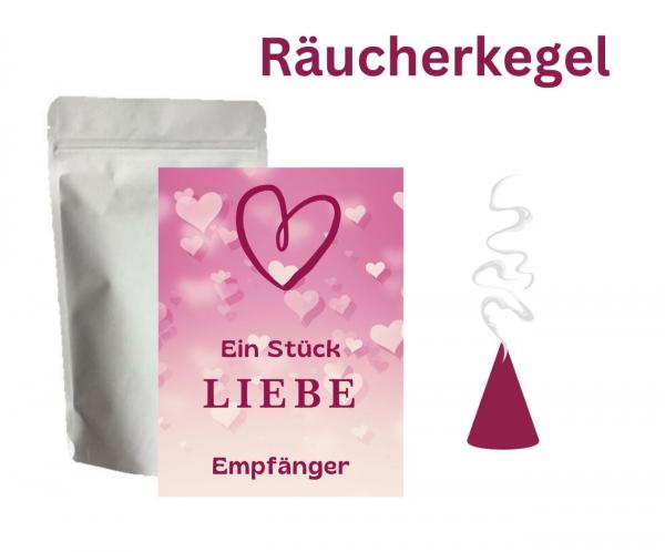 Eine Stück Liebe - Personalisierte Räucherkegel